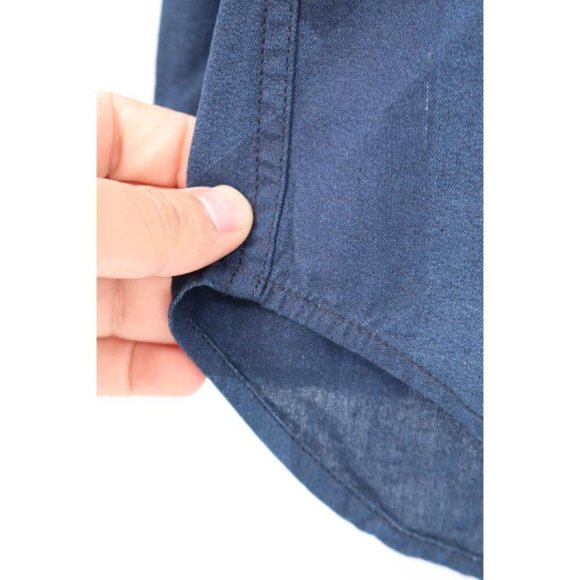 NWT G-Star RAW Shirt Mens Small Landoh Long Sleeve Button Up Dark Blue geometric - Picture 5 of 16